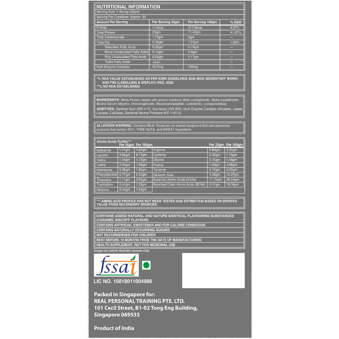 Unreal: Whey Protein Isolate Bag (1.05KG)