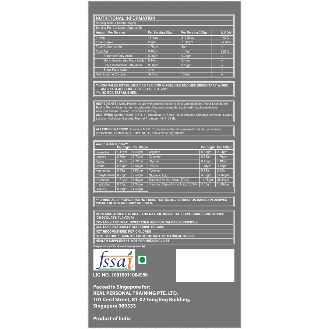 Unreal: Whey Protein Isolate Bag (1.05KG)