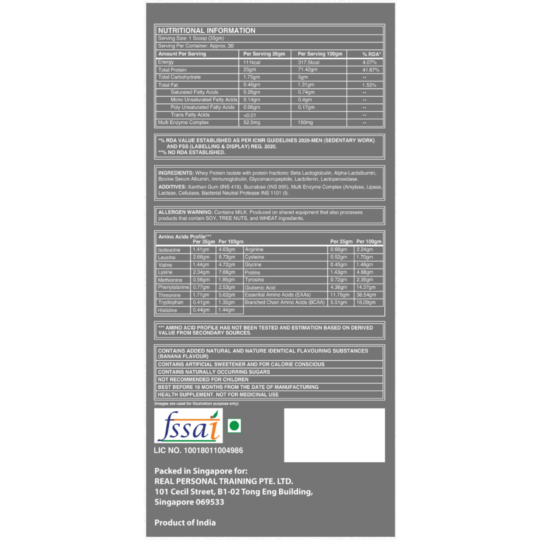 Unreal: Whey Protein Isolate Bag (1.05KG)