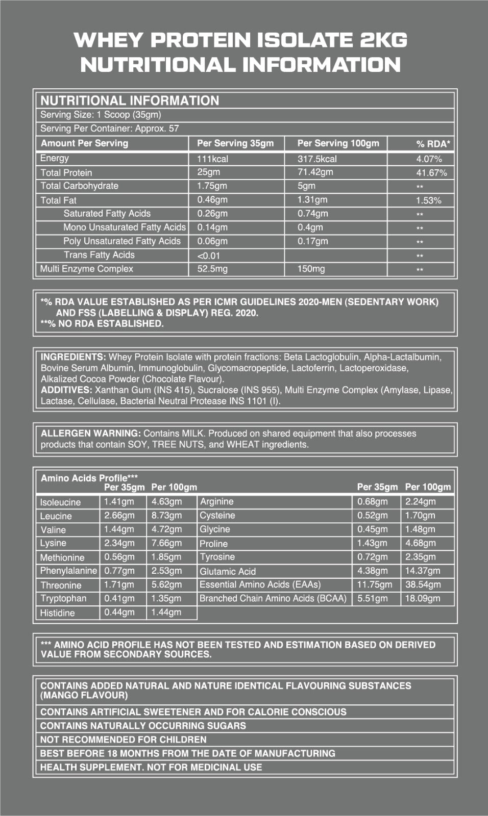 Unreal: Whey Protein Isolate Tub (2KG)