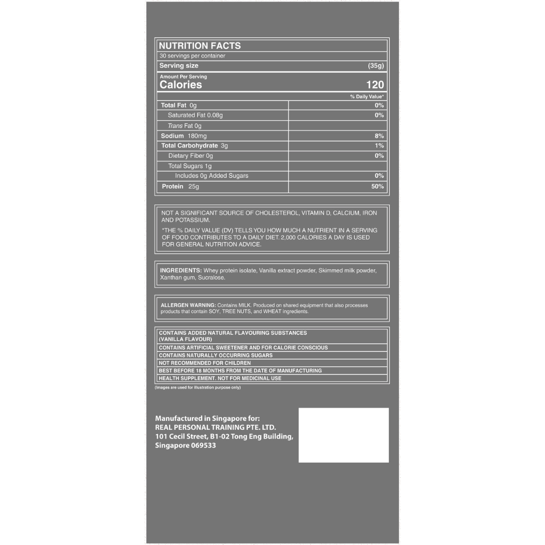 Unreal: Whey Protein Isolate Bag (1.05KG)